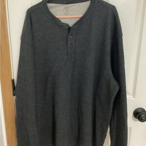 RedHead Dark Gray Long Sleeve Henley 2XL